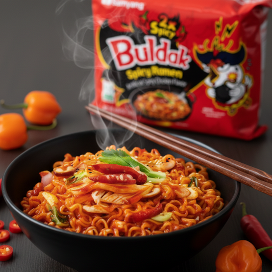 Buldak 2x Csípős Csirkés Ramen tészta