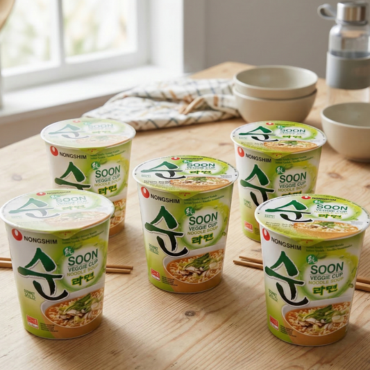 5 db Nongshim Veggie Cup Vegán Instant tészta