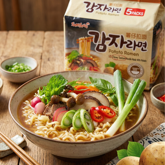 5 pcs Samyang potato ramen noodles 120g
