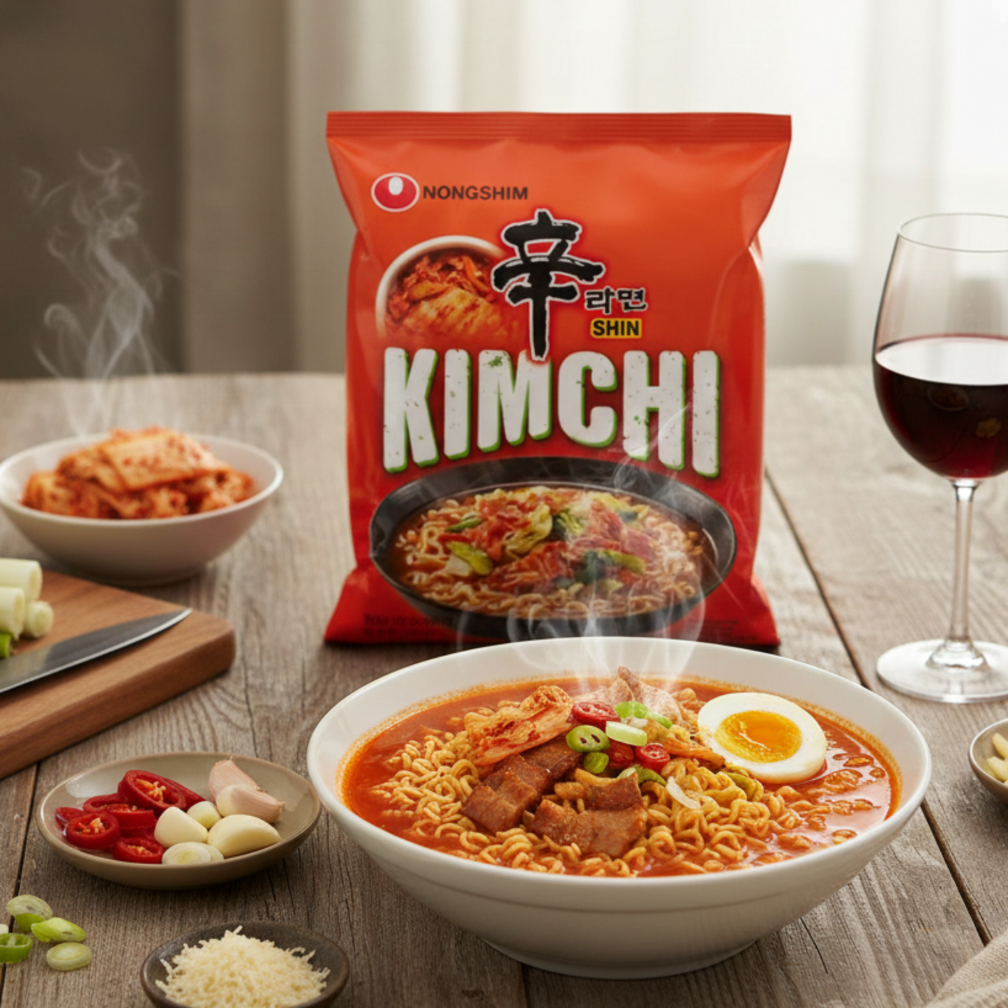 Kimchi Flavored Instant Noodles, 120gr (Nongshim)