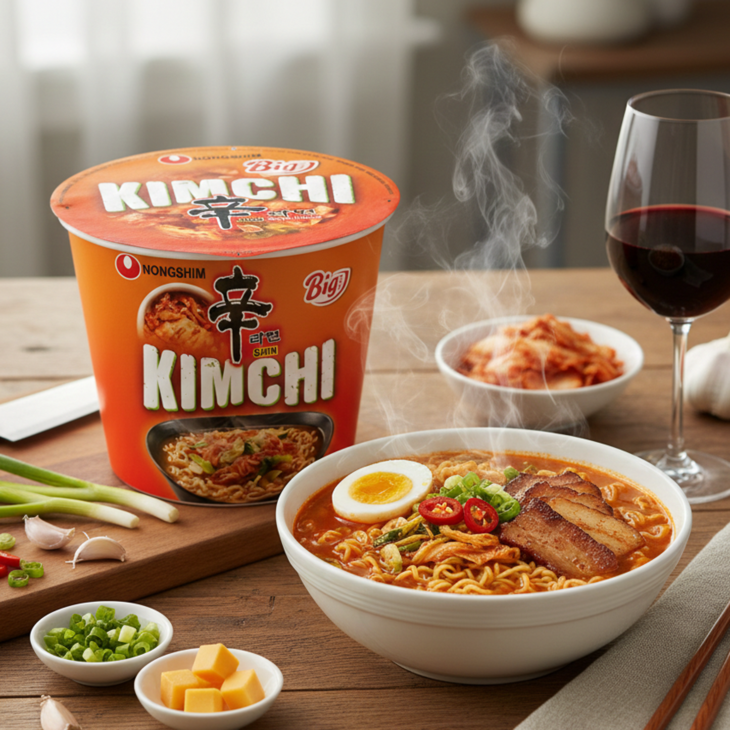 Nongshim Big Bowl Kimchi Flavored Noodles, 112g