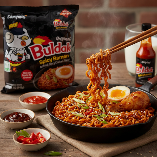 Buldak Original Csípős Csirkés Ramen tészta