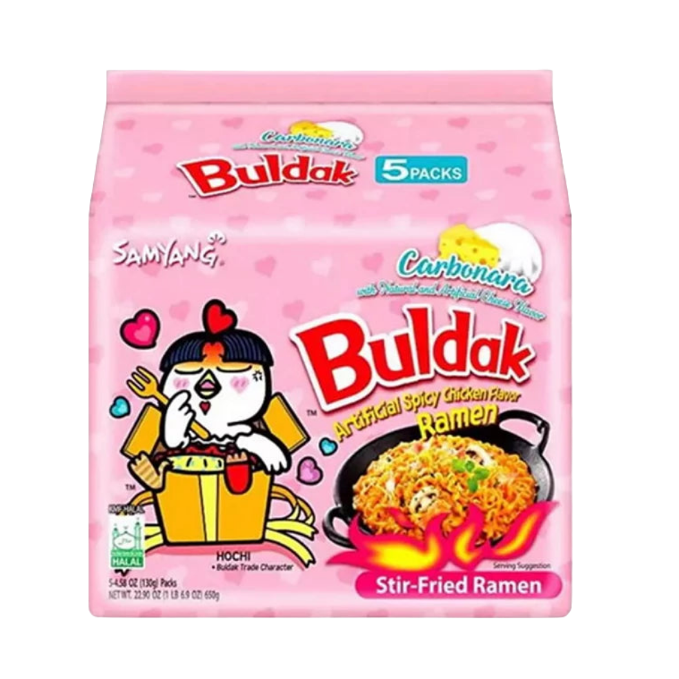 5 db SamYang Buldak Ramen Csirkés Tészta Carbonara ízesítéssel 130 g