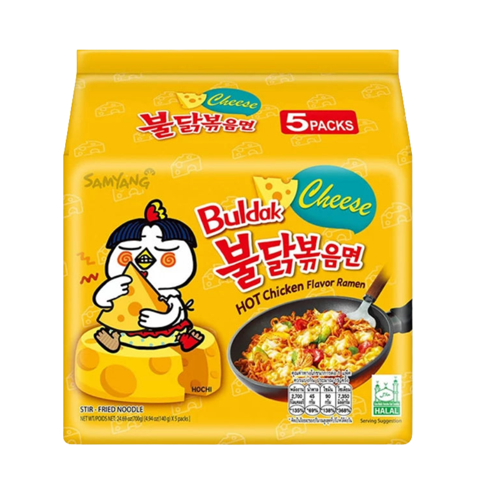 5 db Samyang Buldak Csirkés tészta sajtos ízesítéssel 140 g