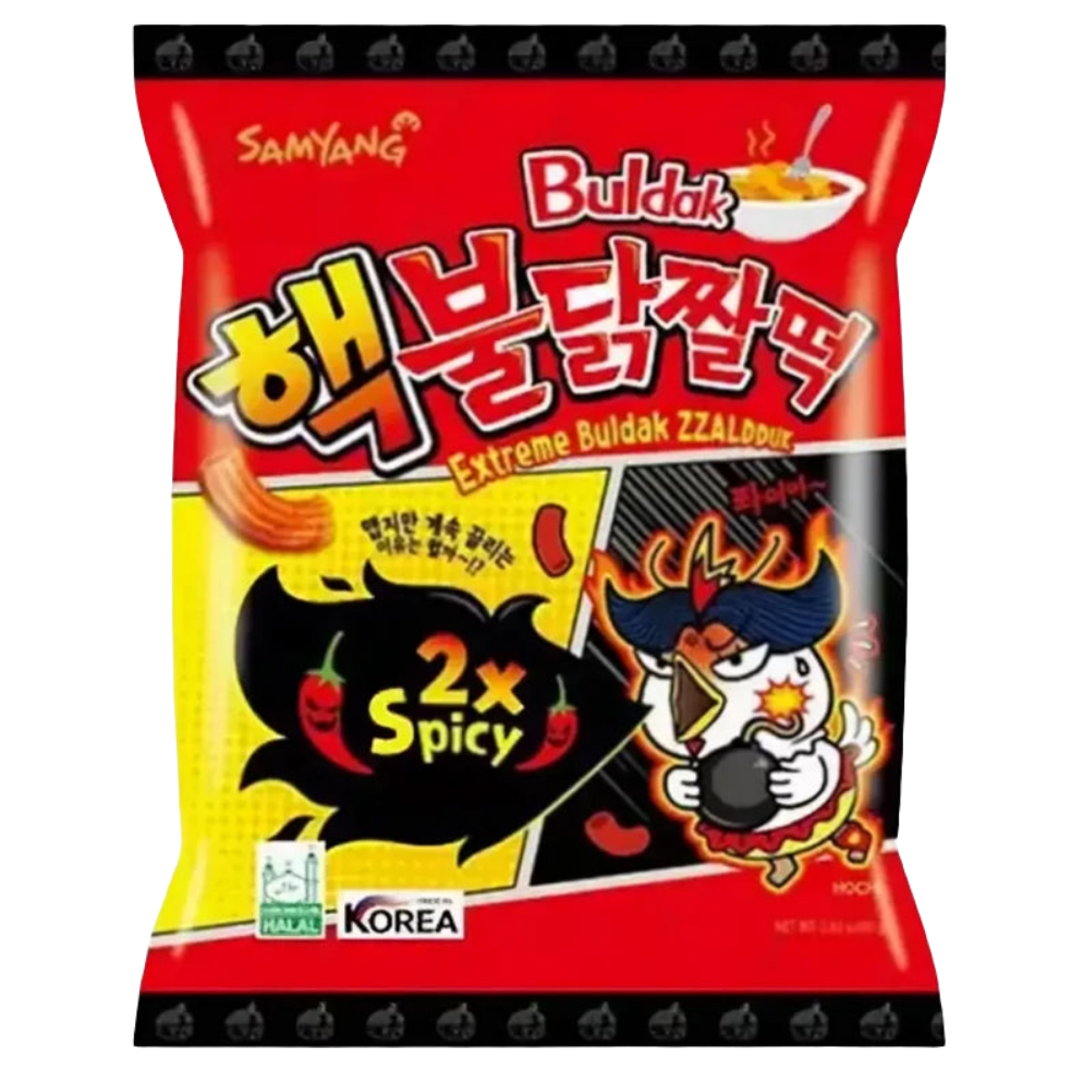 Buldak Chips 2x csípős, csirke ízesítéssel 80g