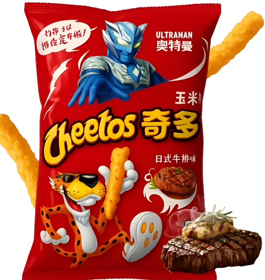 Chipsuri de porumb Cheetos cu aromă de friptură japoneză 90g
