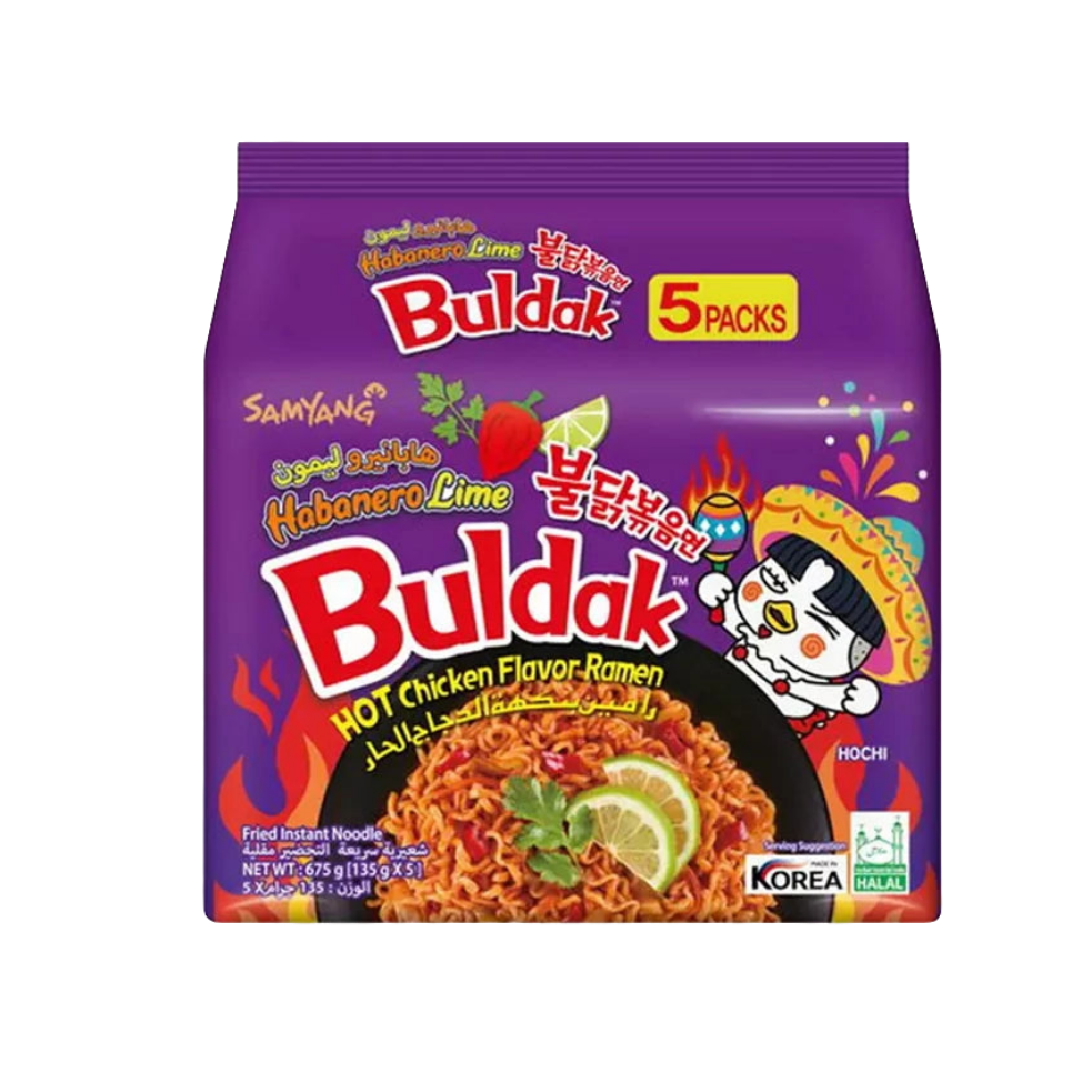 5 db SAMYANG BULDAK CSIRKÉS TÉSZTA HABANERO LIME ÍZESÍTÉSSEL 135 G