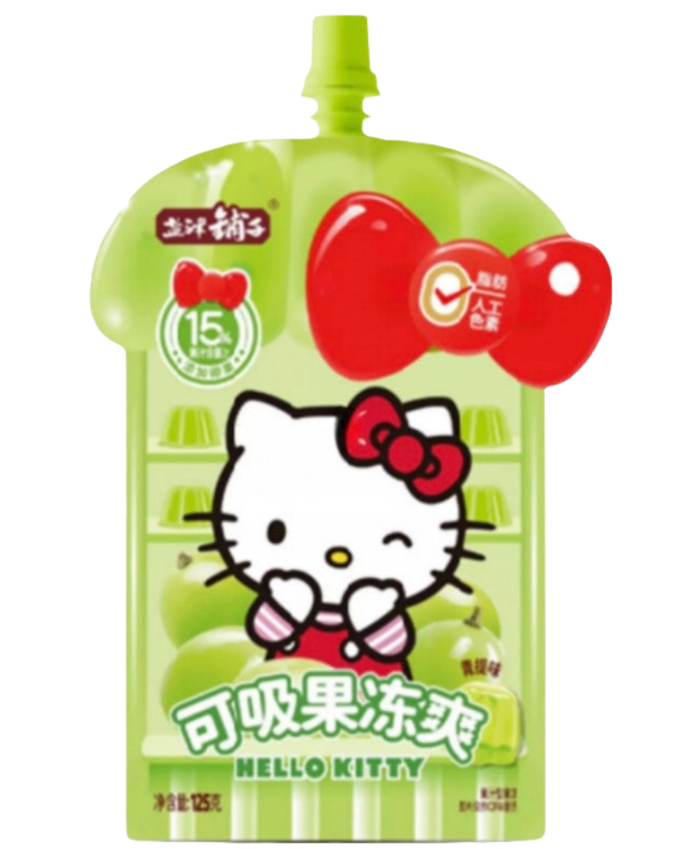 YJPZ Hello Kitty Zöld Szőlő Konjac Zselé, 125g