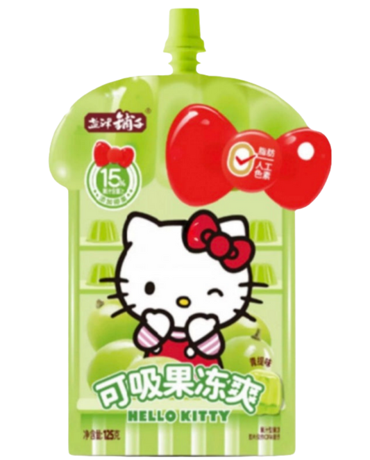Jeleu Konjac cu struguri verzi Hello Kitty YJPZ, 125g