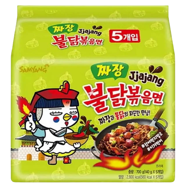 5 pcs SAMYANG BULDAK CHICKEN PASTA WITH JJAJANG FLAVOR 140G