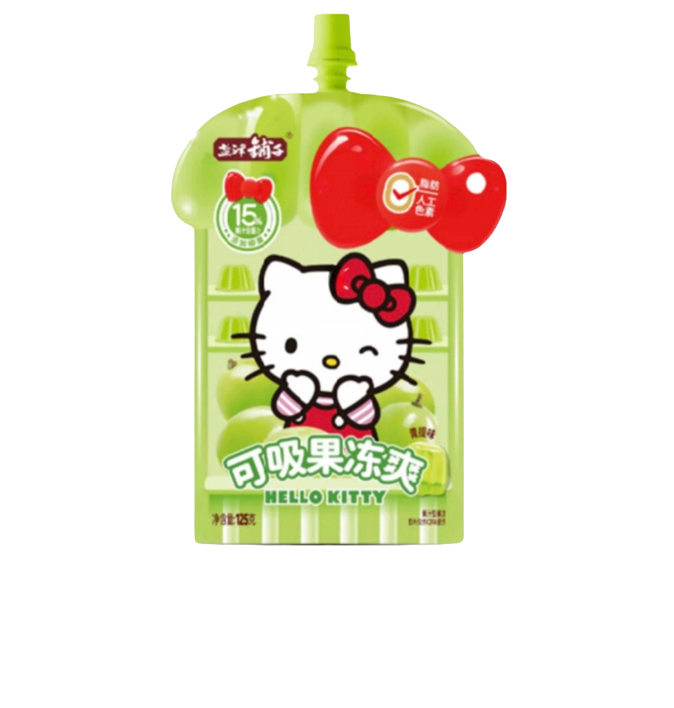 YJPZ Hello Kitty Zöld Szőlő Konjac Zselé, 125g