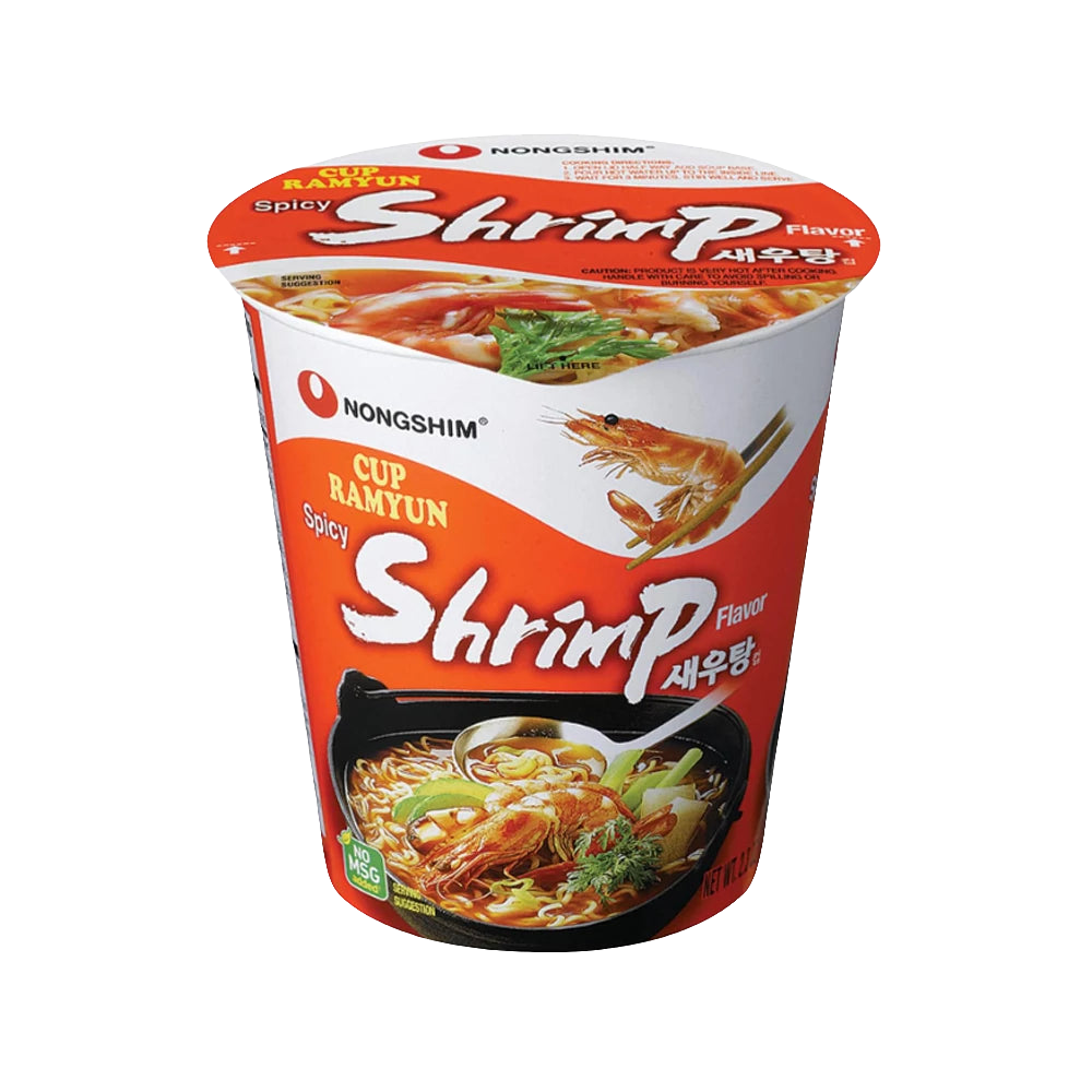 5 db Nongshim cup spicy shrimp tészta 67g