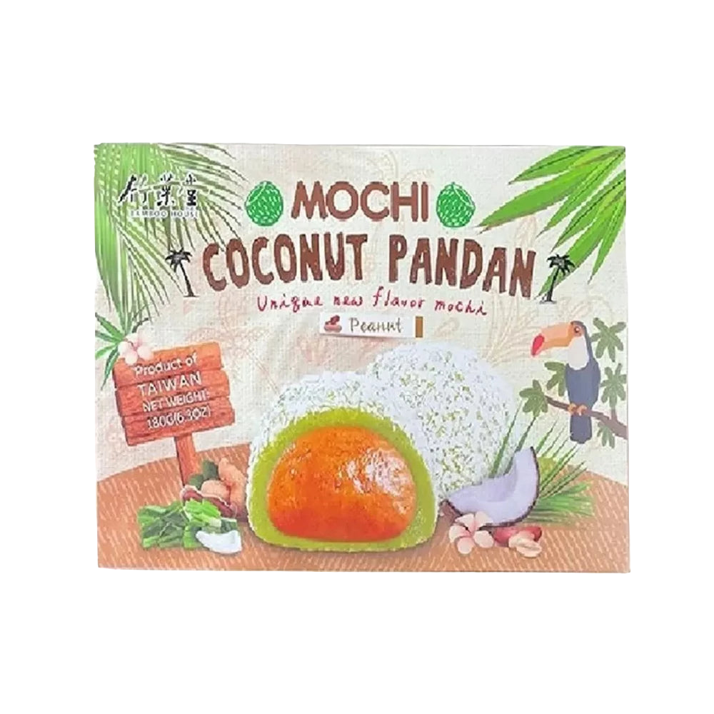 Bamboo House Coconut Pandan Mochi Földimogyoróval