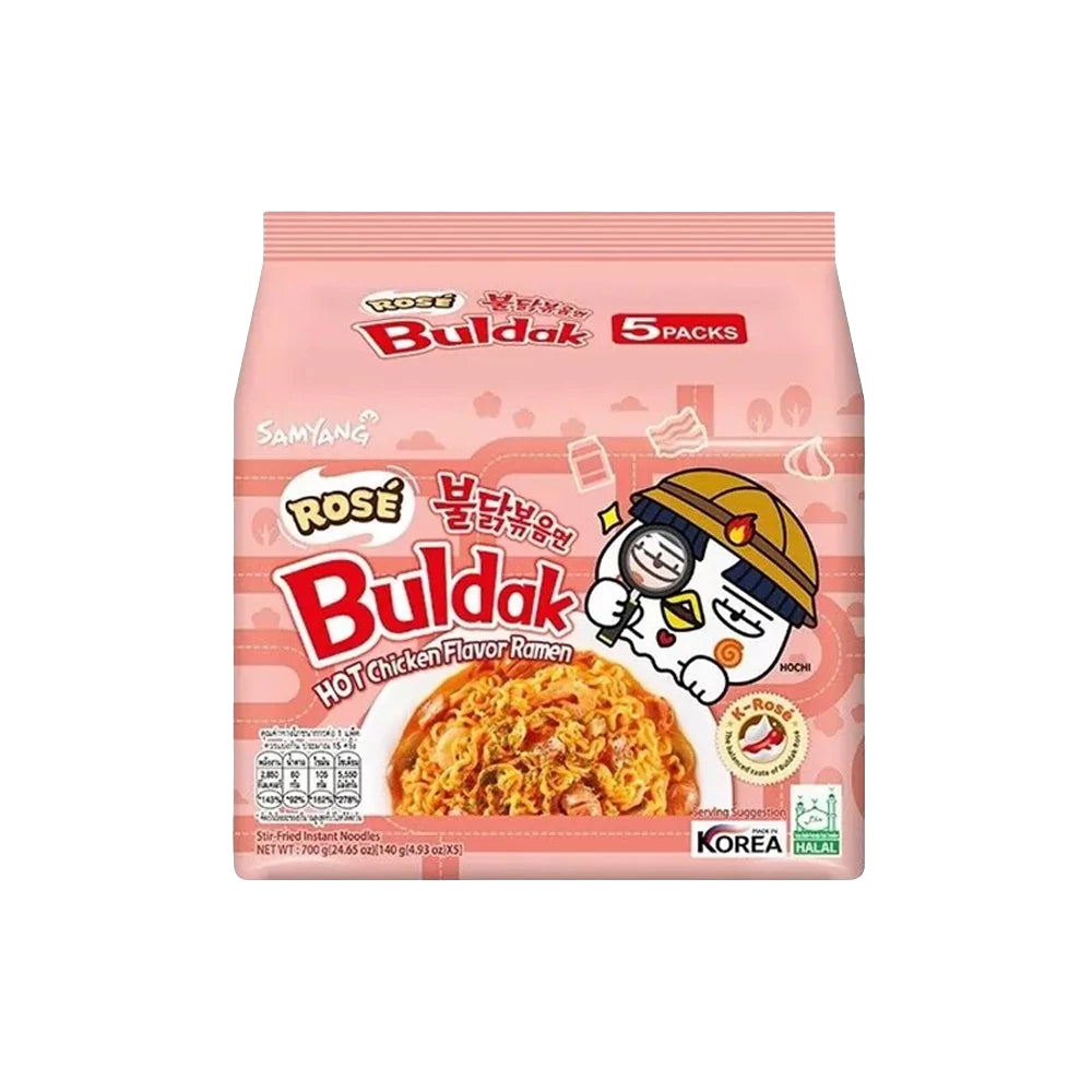 5 db SAMYANG BULDAK CSIRKÉS TÉSZTA ROSÉ BACON ÉS SONKA ÍZESÍTÉSSEL 140G