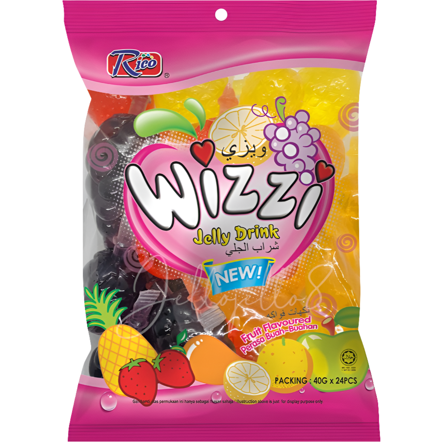 Rico Wizzi mixed fruit jelly 960g