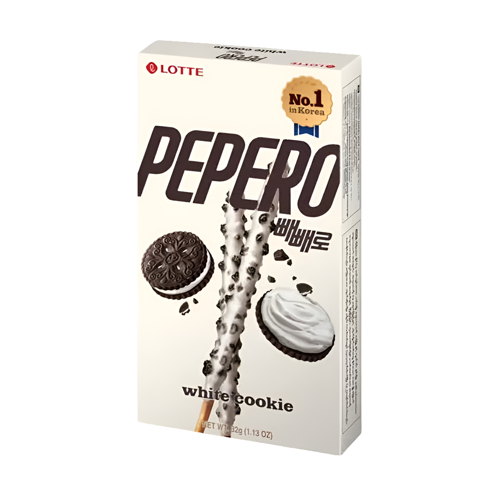 Pepero white chocolate flavored crackers