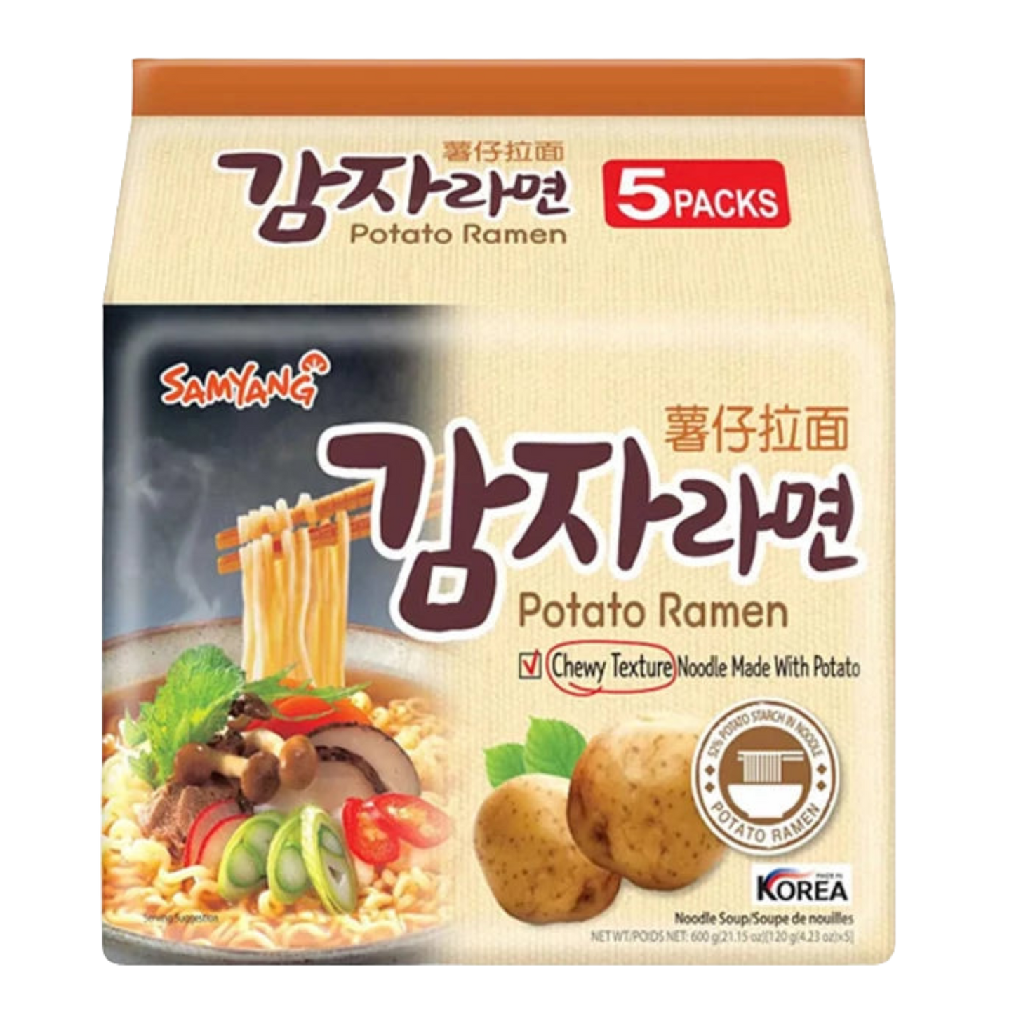 5db Samyang Potato Ramen Tészta