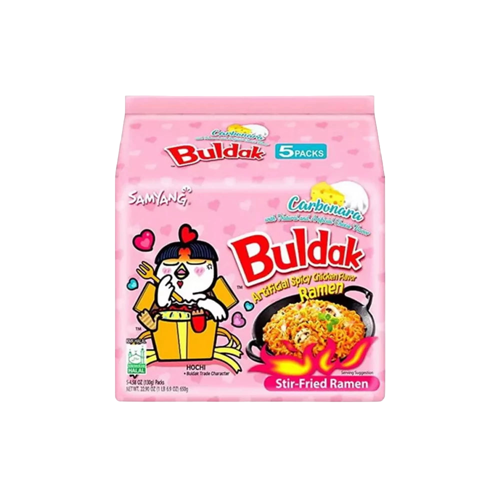 5 db SamYang Buldak Ramen Csirkés Tészta Carbonara ízesítéssel 130 g