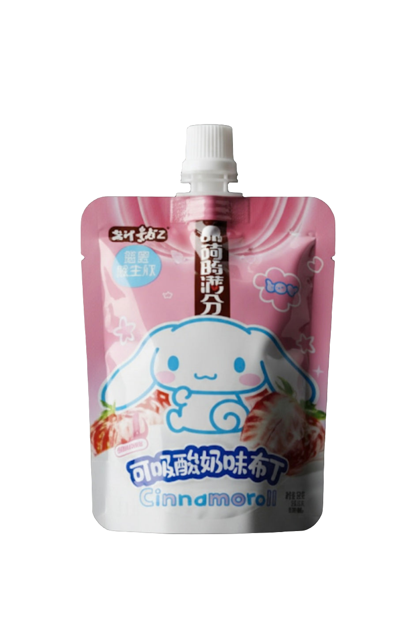 YJPZ Cinnamoroll Joghurtos-Epres Iható Zselés Puding 80g