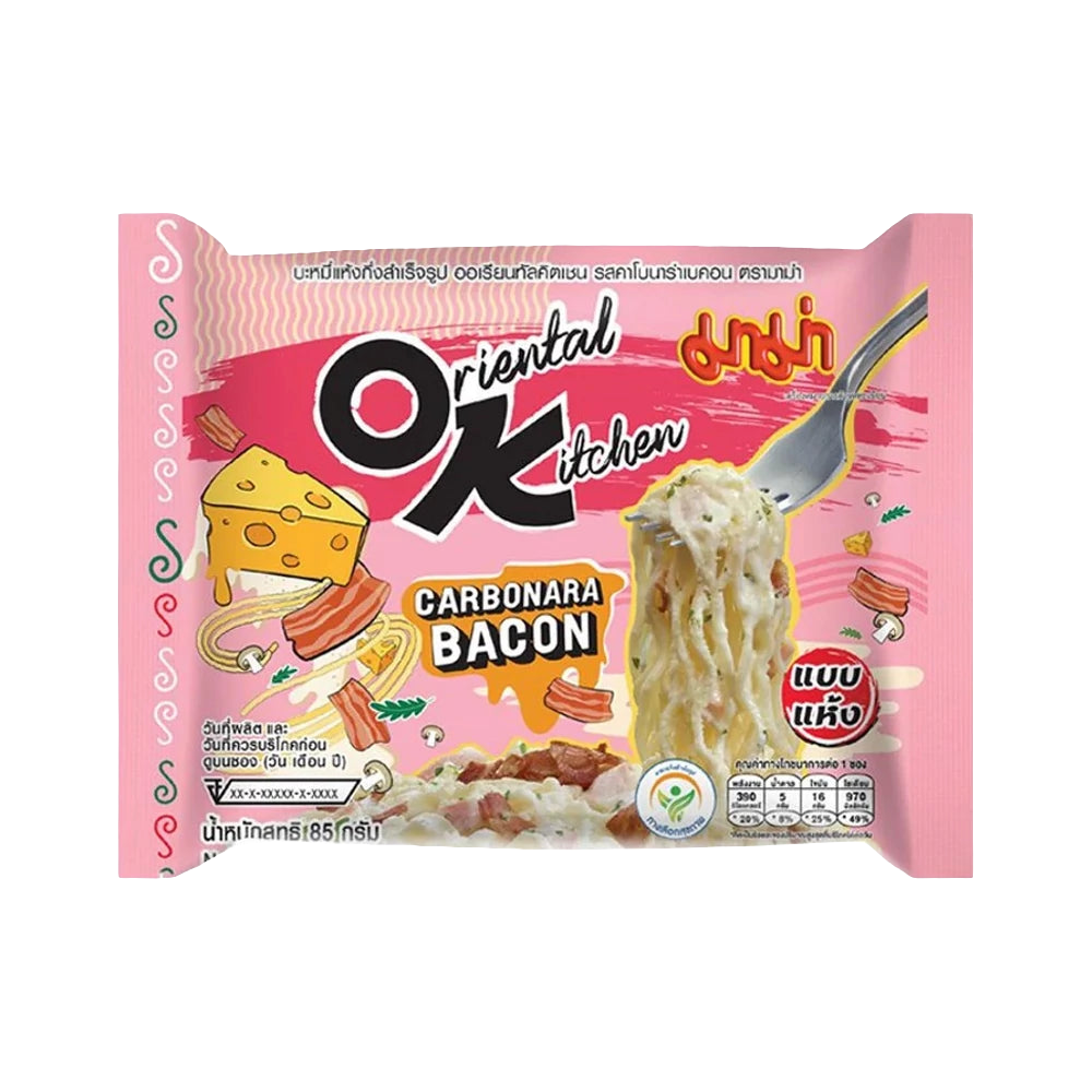 MAMA ORIENTAL KITCHEN CARBONARA ÉS BACON ÍZESÍTÉSŰ TÉSZTA 85g