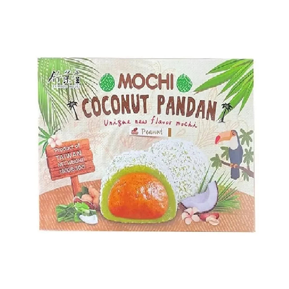 Bamboo House Coconut Pandan Mochi Földimogyoróval