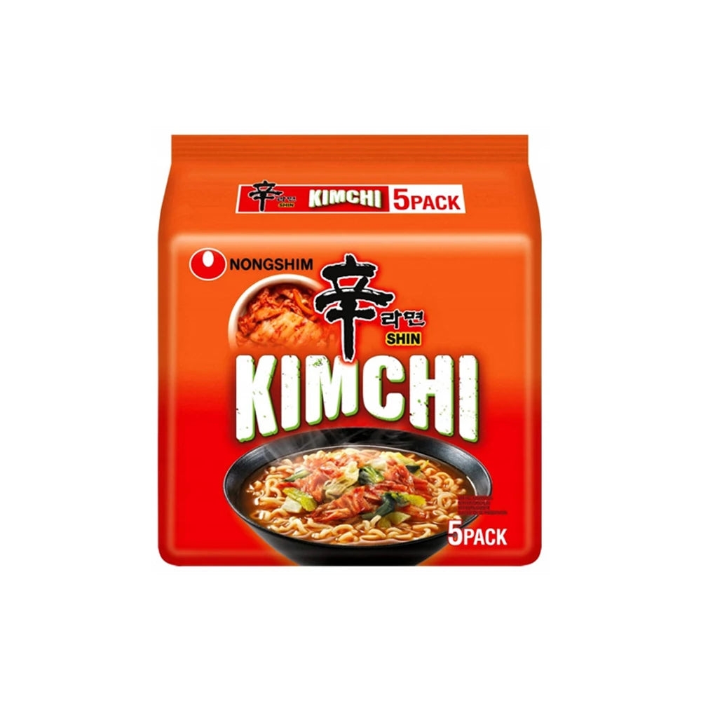 5 db Nongshim Kimchi Ízesítésű Instant Tésztaleves 120gr