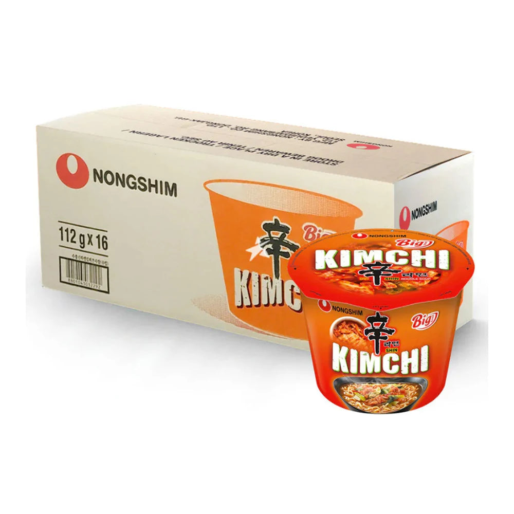 16 db Nongshim Big Bowl Kimchi ízesítésű tészta, 112g