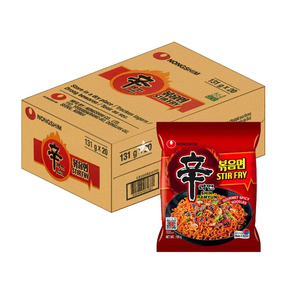 20 db Stir Fry Shin Ramyun Instant Tészta, 131g (Nongshim)
