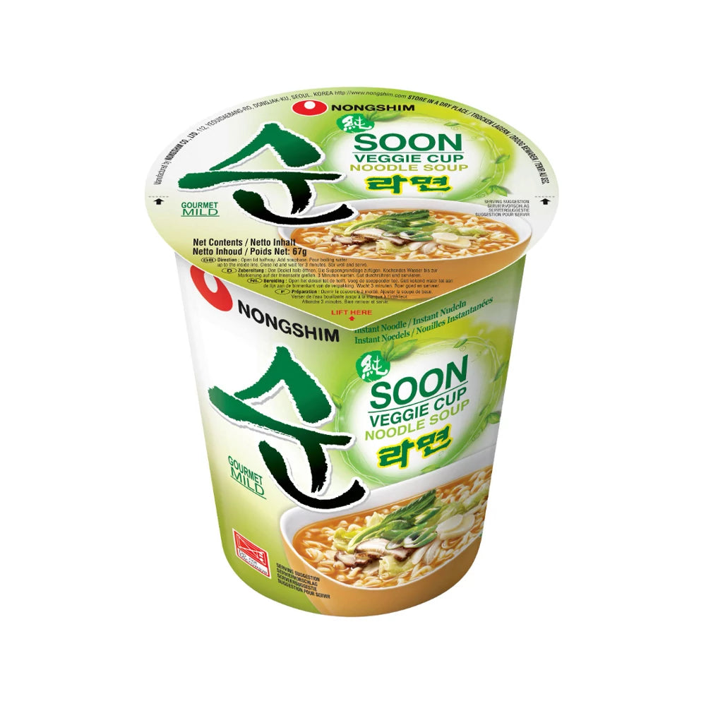 5 db Nongshim Veggie Cup vegán Instant tészta