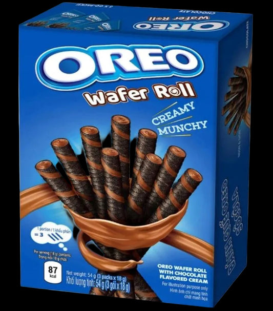 Oreo Wafer Roll Csokoládé ízű krémmel töltött ostyatekercs