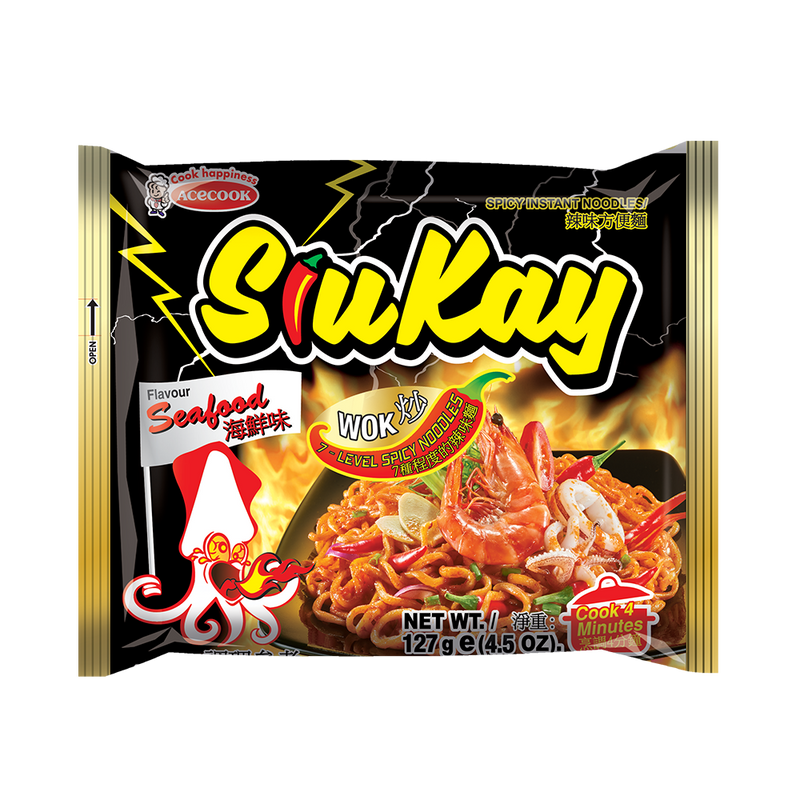 Siukay fűszeres instant tészta tenger gyümölcsei ízben (127g)