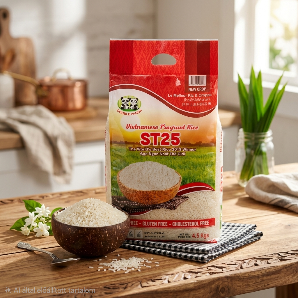 Double Panda ST25 Vietnámi Illatos Rizs – A Világ Legjobb Rizse (4,5 kg)