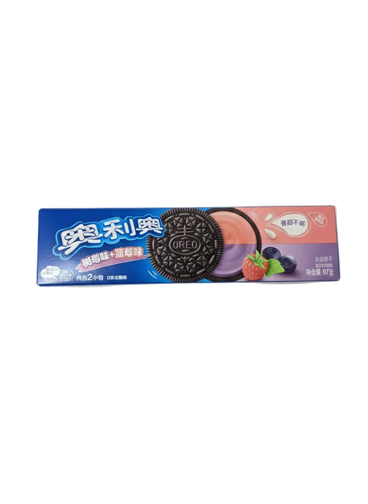 Oreo Raspberry & Blueberry – Dupla Gyümölcsös Élvezet (97g)