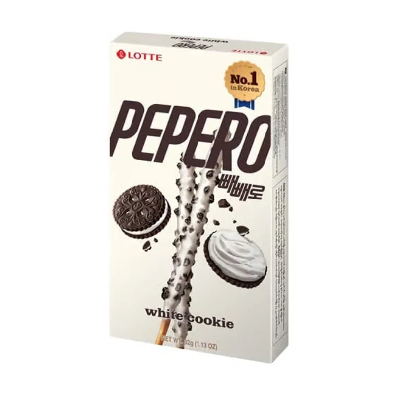 Pepero white chocolate flavored crackers