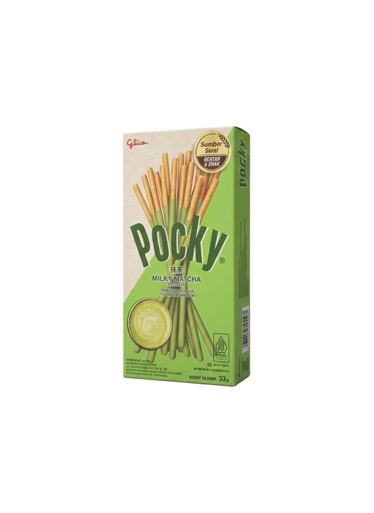 Pocky Milky Matcha – Krémes zöld tea élmény Japán stílusban (33g)