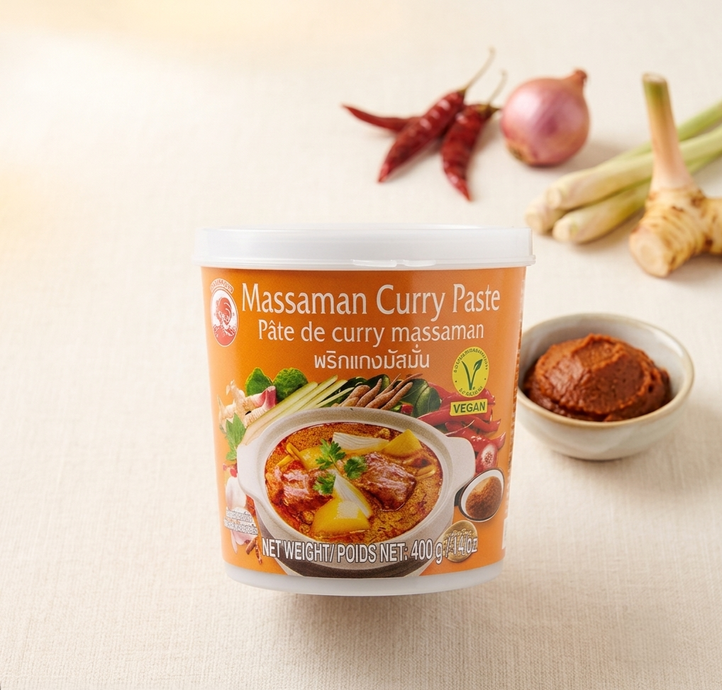 Eredeti Massaman Curry Paszta (400g) – A thai konyha krémes, aromás gyöngyszeme