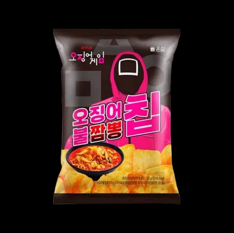 O!Ship Squid Game Snack – Csípős tintahal ízű chips (50 g)