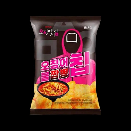 O!Ship Squid Game Snack – Csípős tintahal ízű chips (50 g)