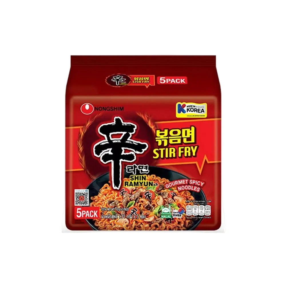 5 db Nongshim Stir Fry Shin Ramyun Instant Tészta