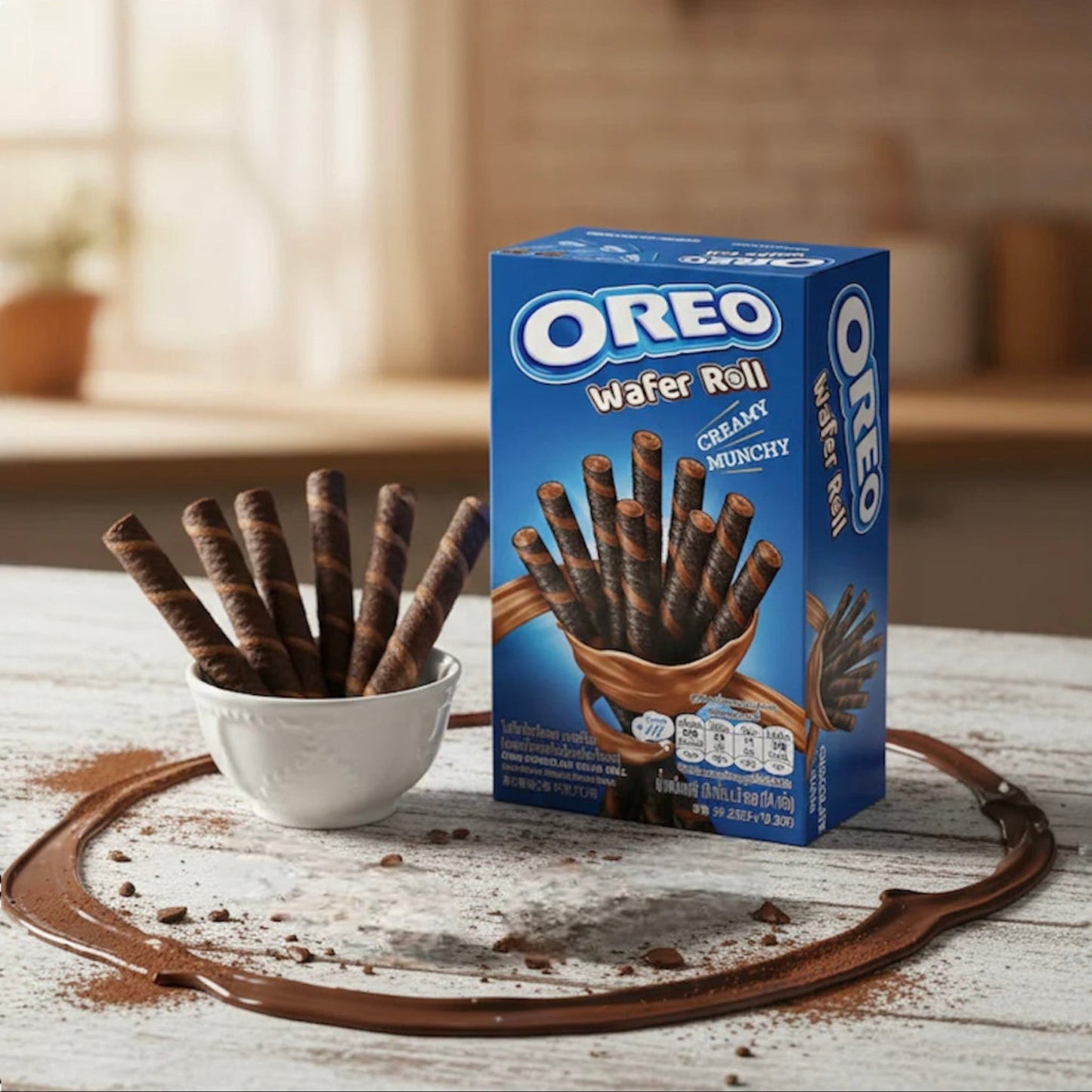 Oreo Wafer Roll Csokoládé ízű krémmel töltött ostyatekercs