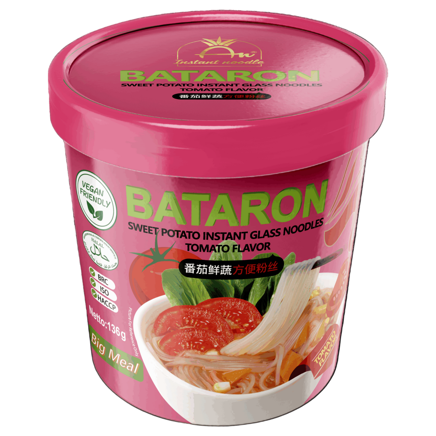 BATARON 100% VEGÁN Üvegtészta Leves  - Paradicsomos  136g