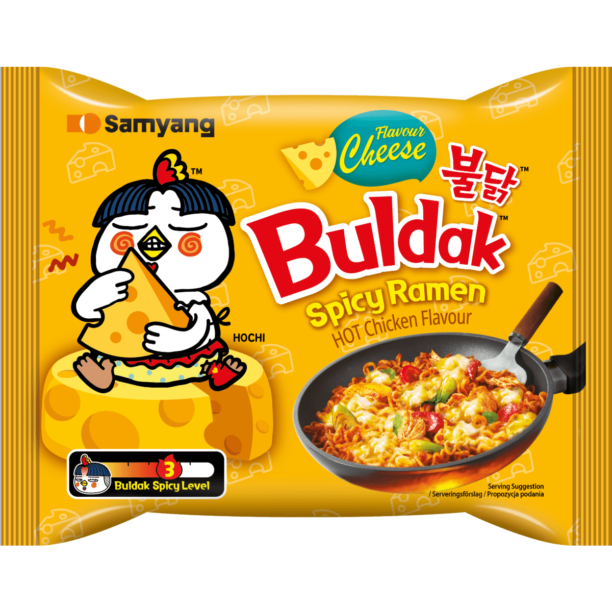Samyang Buldak Cheese Hot Chicken Flavor Ramen – Sajtos ízesítésű csípős instant tészta (140g)
