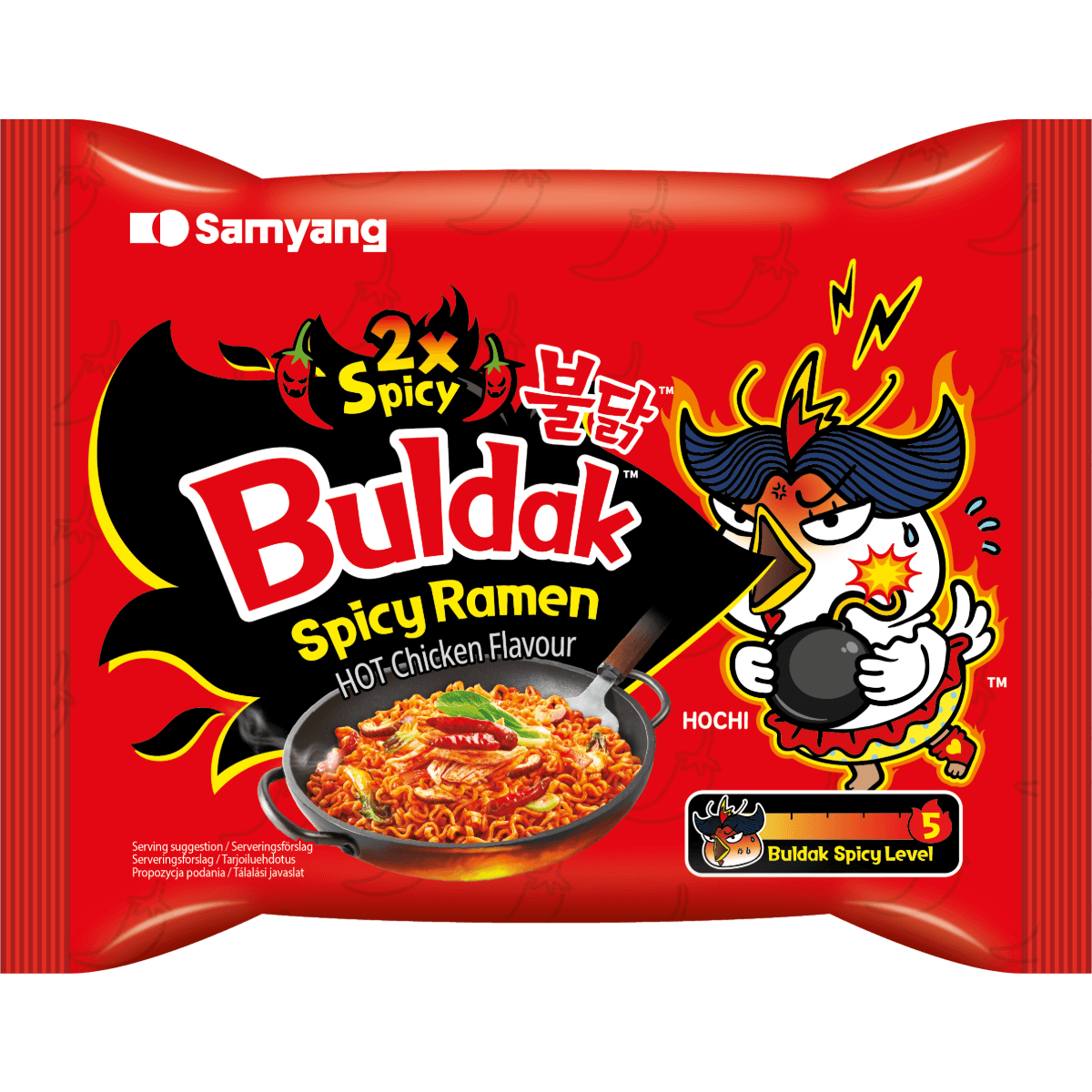 Samyang Buldak 2X Spicy Hot Chicken Flavor Ramen – Extrém erős csípős koreai instant tészta (140g)