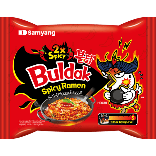 Samyang Buldak 2X Spicy Hot Chicken Flavor Ramen – Extrém erős csípős koreai instant tészta (140g)