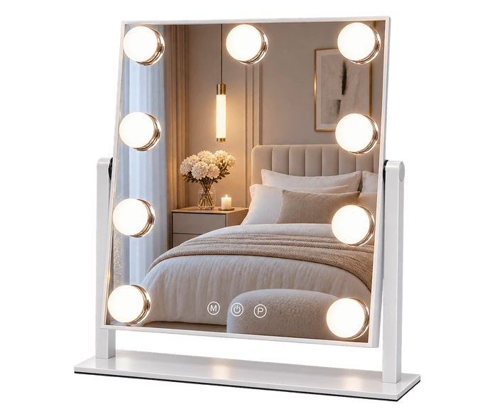 LED-es kozmetikai tükör 25x30cm fehér