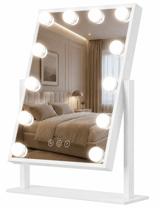 LED-es kozmetikai tükör 25x30cm fehér