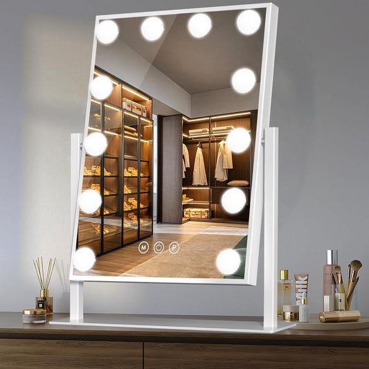 LED-es kozmetikai tükör 30x40cm fehér