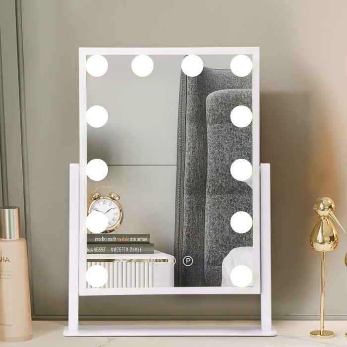 LED-es kozmetikai tükör 30x40cm fehér