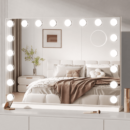 LED-es kozmetikai tükör 80x60cm fehér
