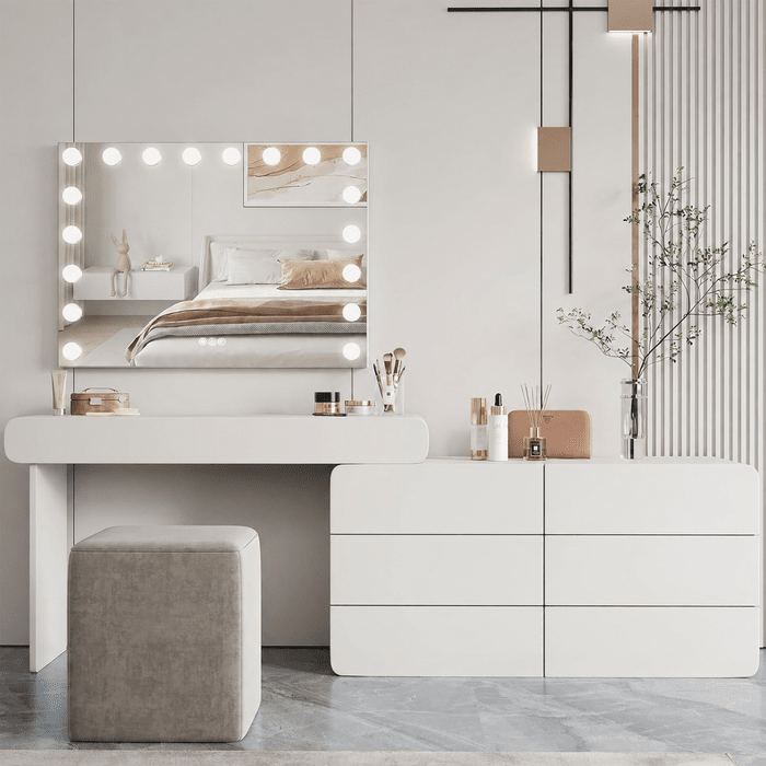 LED-es kozmetikai tükör 80x60cm fehér